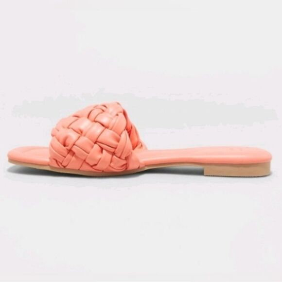 A New Day Carissa Woven Slide Sandals Pink Size 9.5W NWT - Picture 2 of 6